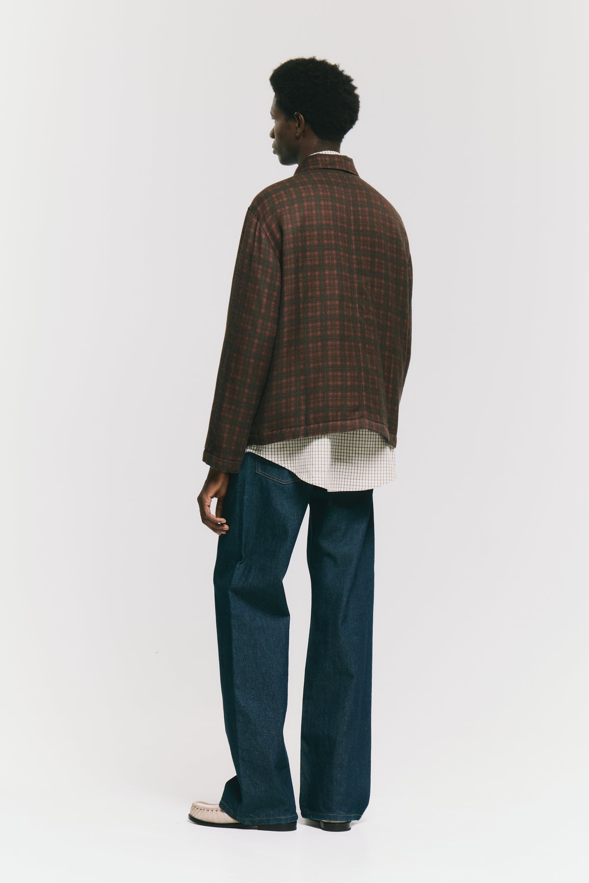ZIP UP SLIM SHIRT EGADI CHECK