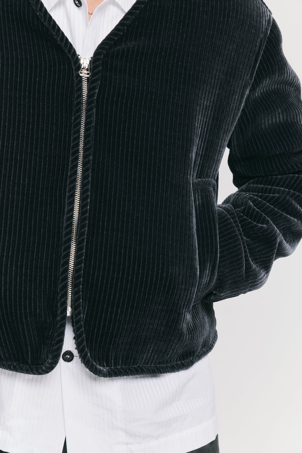 V-JACKET BLACK VELURE