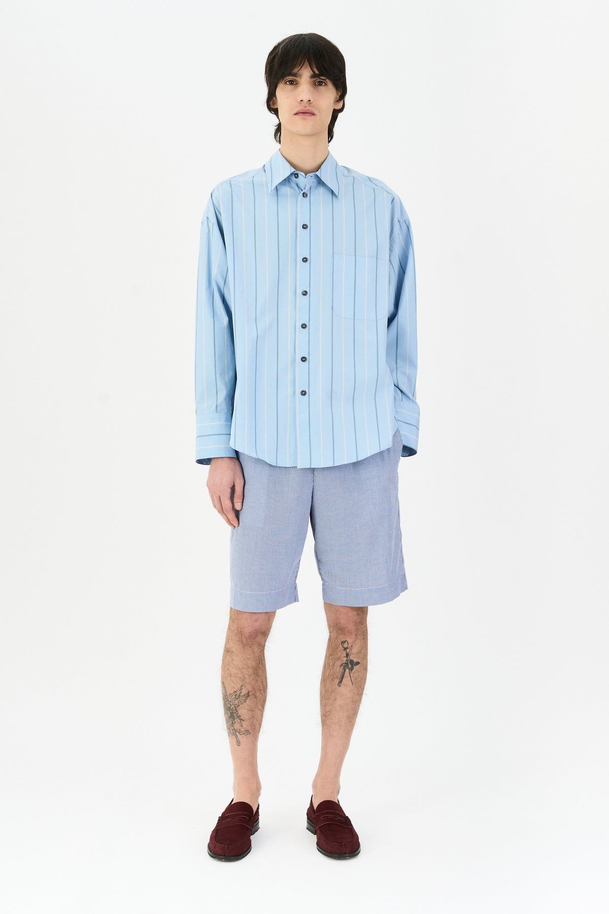 BAT FIT SHIRT BLUE SKY STRIPES