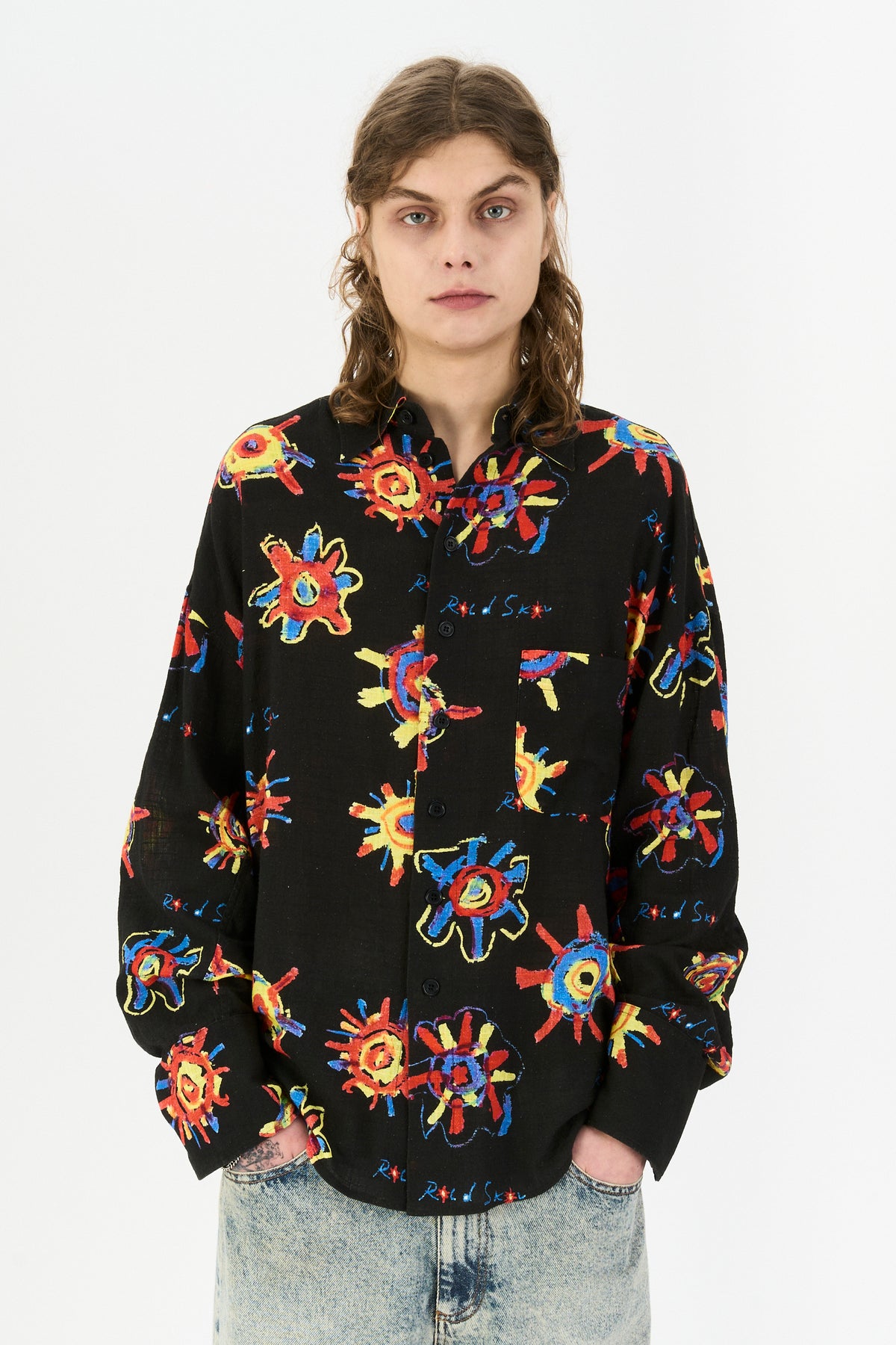 BAT FIT SHIRT BLACK WITH SUN