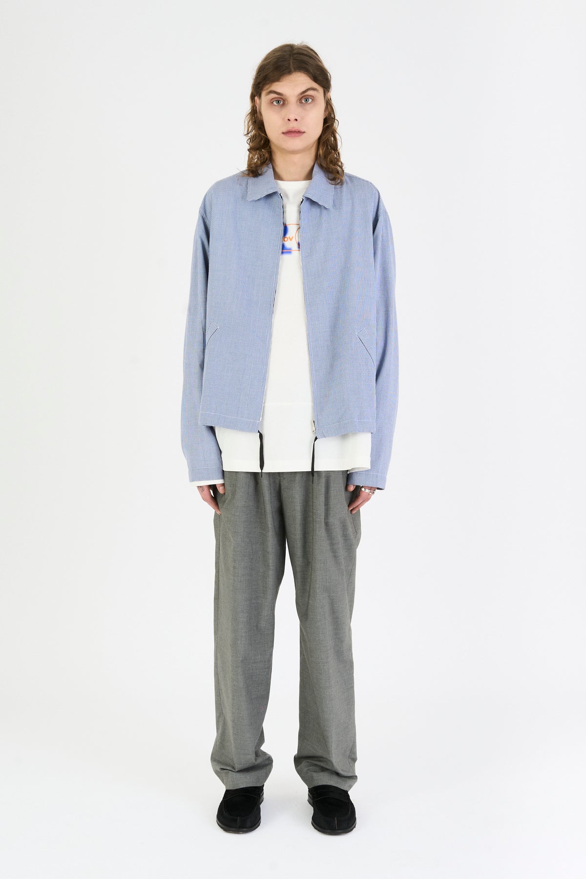 SQUEEZE JACKET BLUE MINICHECK