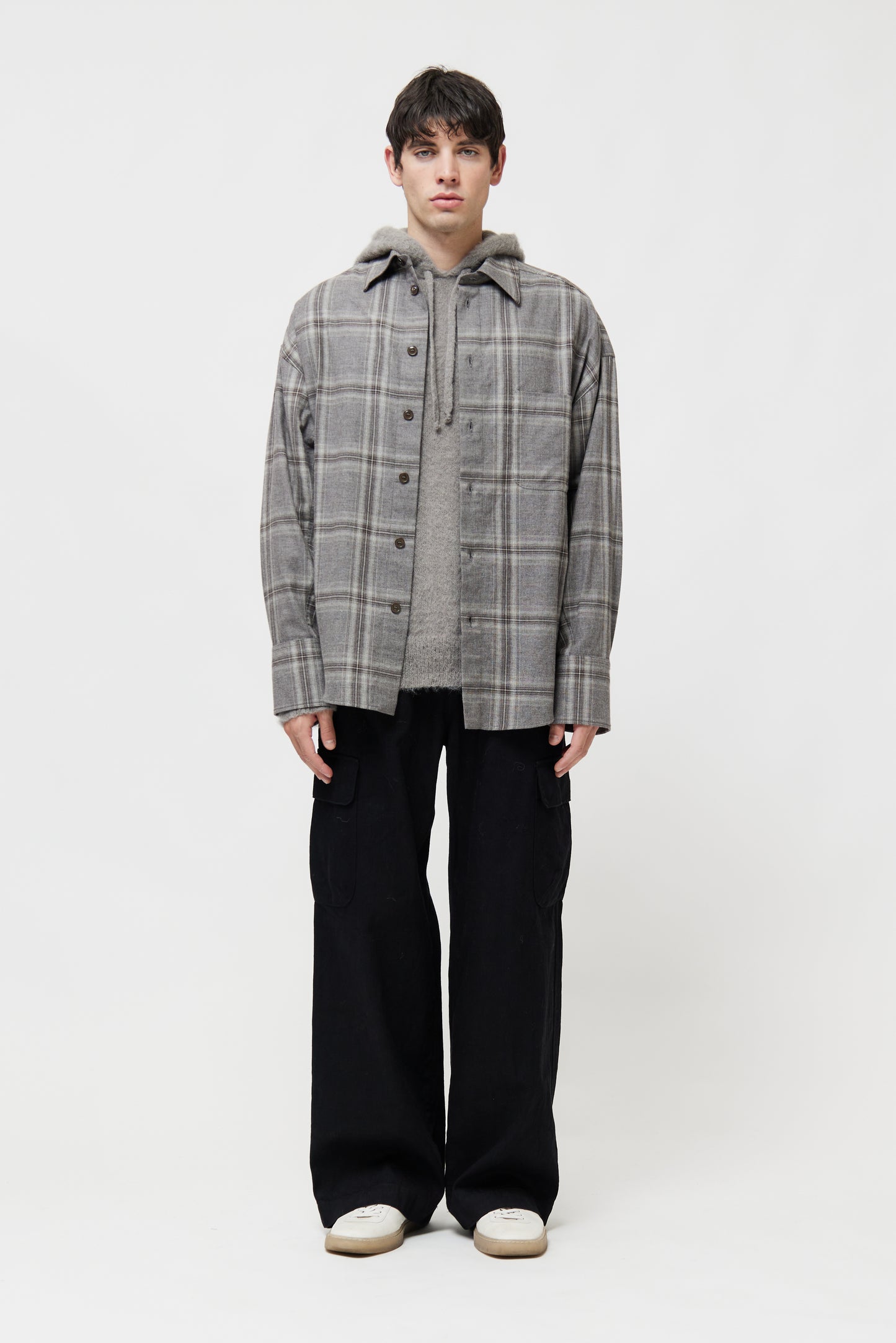 BAT FIT SHIRT GREY CHECK