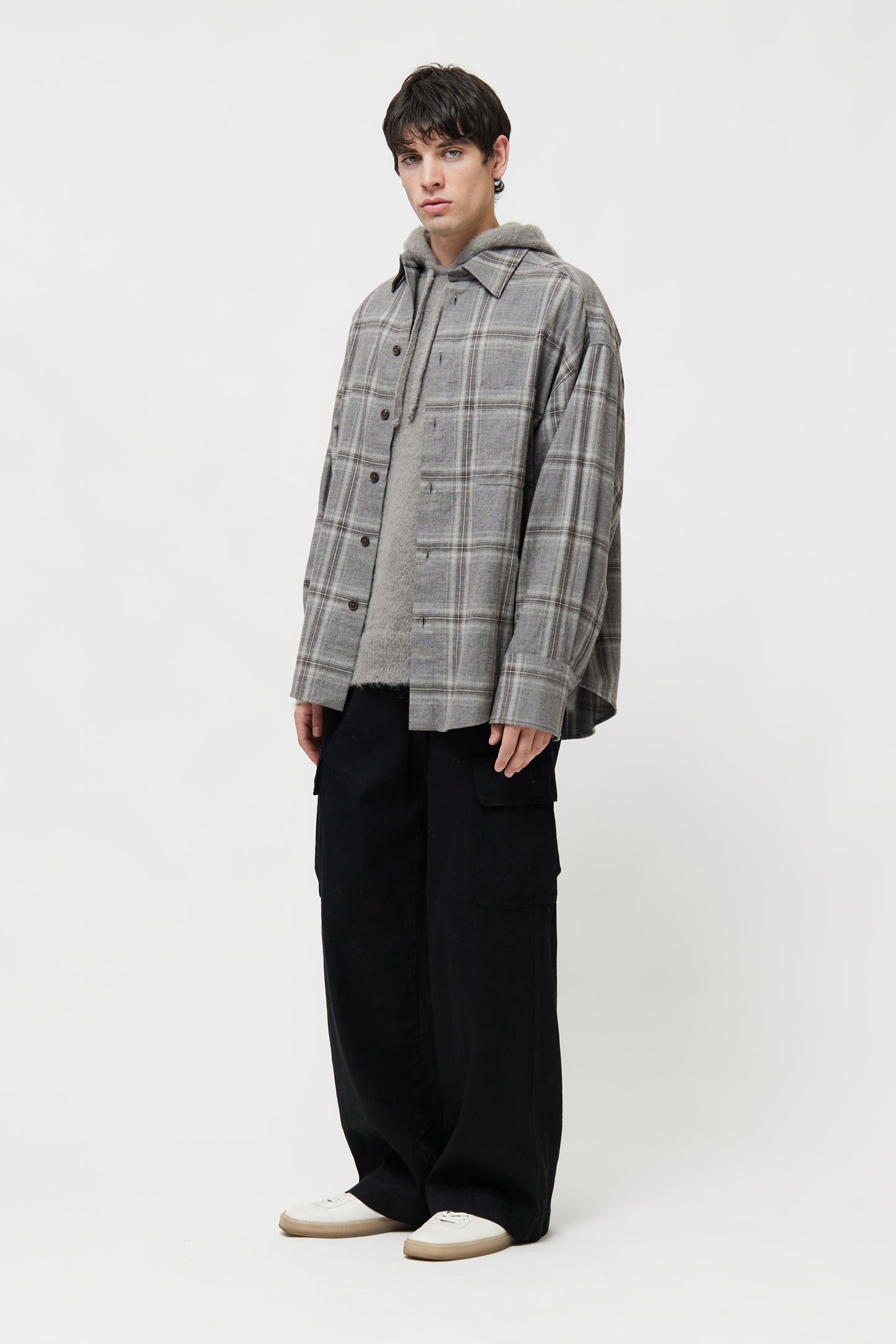 BAT FIT SHIRT GREY CHECK