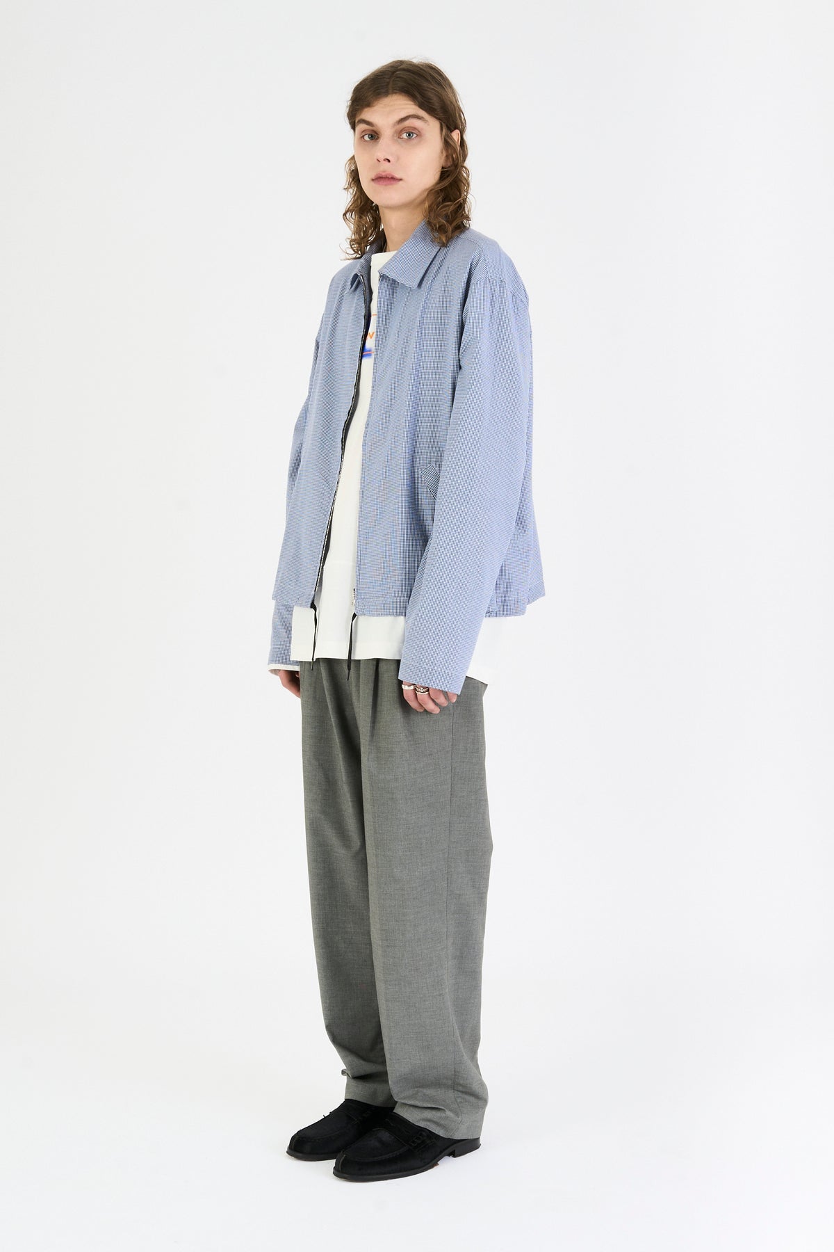 SQUEEZE JACKET BLUE MINICHECK