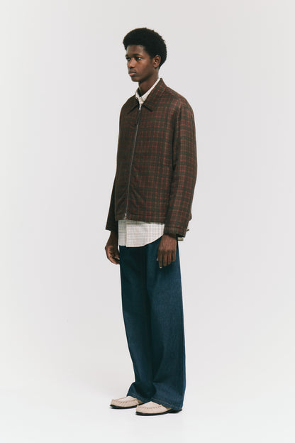 ZIP UP SLIM SHIRT EGADI CHECK