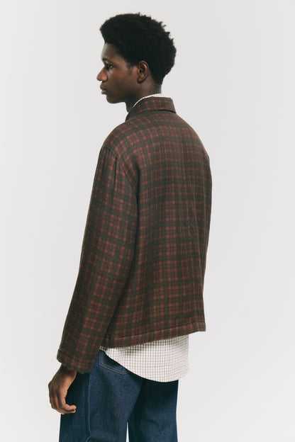 ZIP UP SLIM SHIRT EGADI CHECK