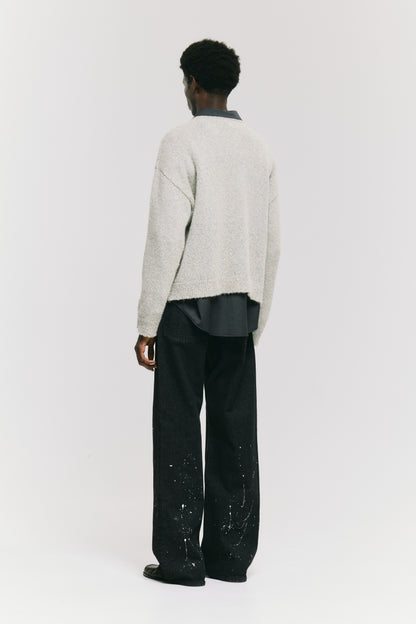 DEAN CREWNECK SOFT YELLOW GREY