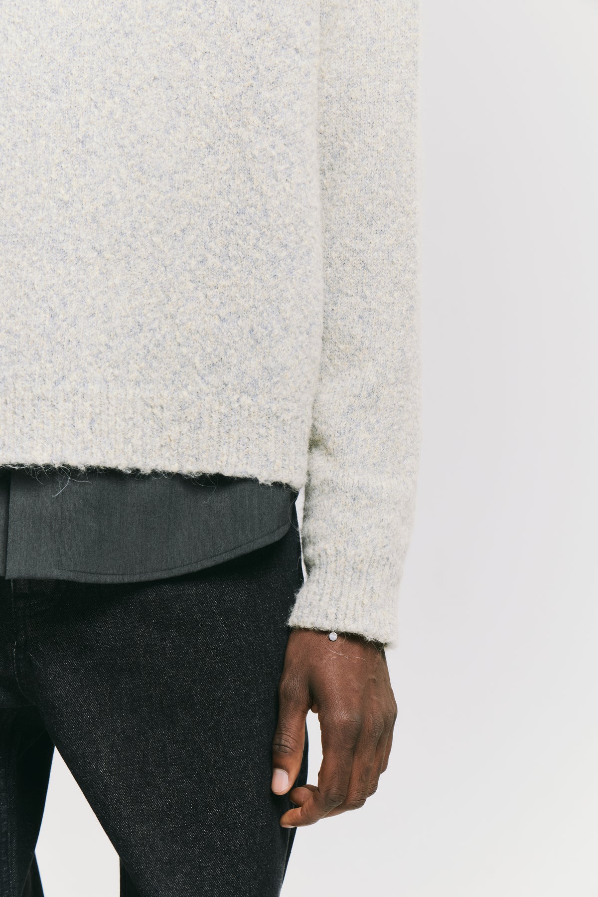 DEAN CREWNECK SOFT YELLOW GREY