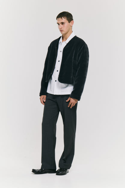 V-JACKET BLACK VELURE