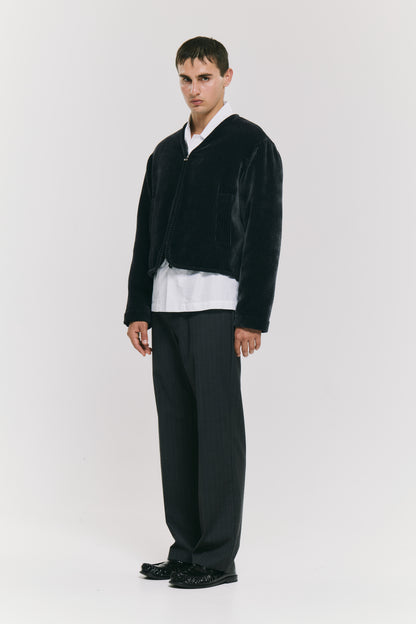 V-JACKET BLACK VELURE