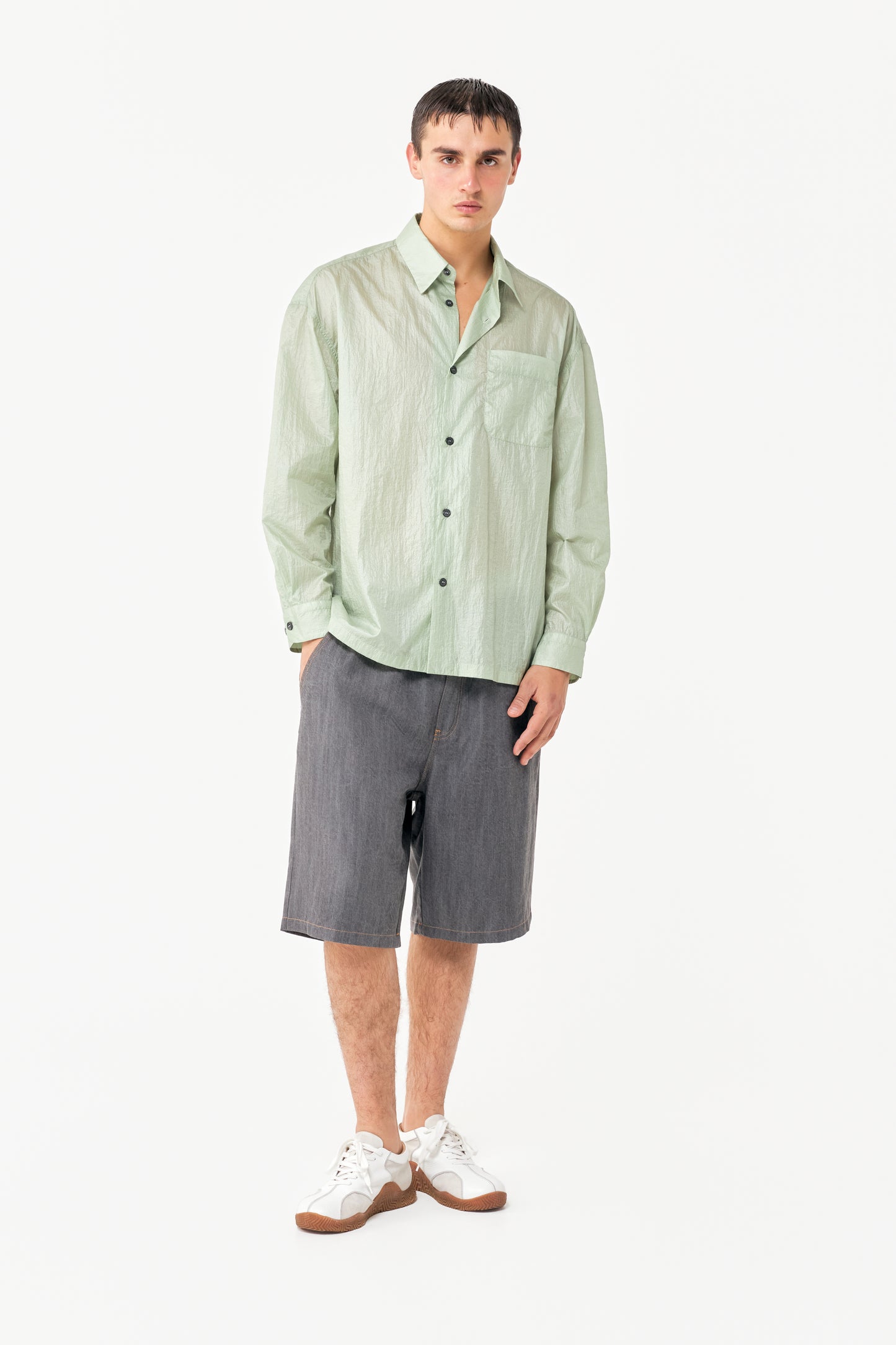 SLIT SHIRT APPLE GREEN