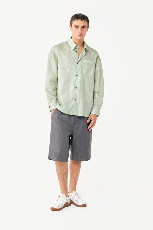 SLIT SHIRT APPLE GREEN