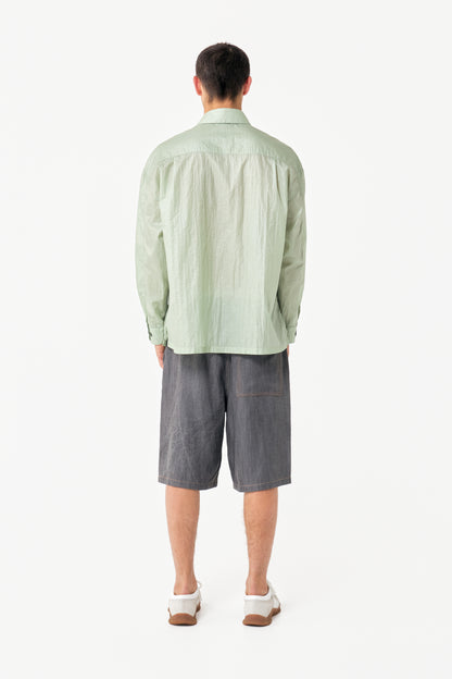 SLIT SHIRT APPLE GREEN