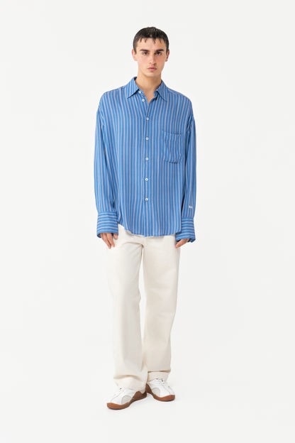 BAT FIT SHIRT BLUE AND RED STRIPES