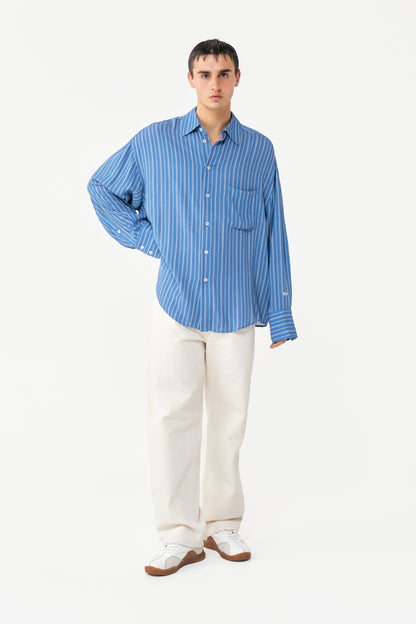 BAT FIT SHIRT BLUE AND RED STRIPES