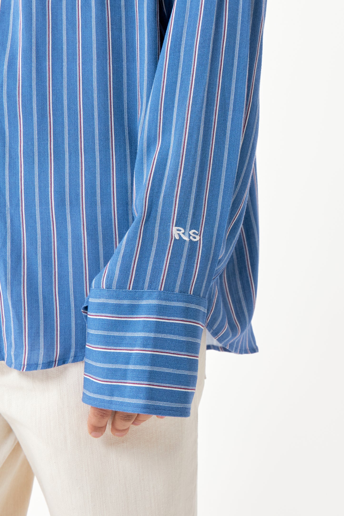 BAT FIT SHIRT BLUE AND RED STRIPES