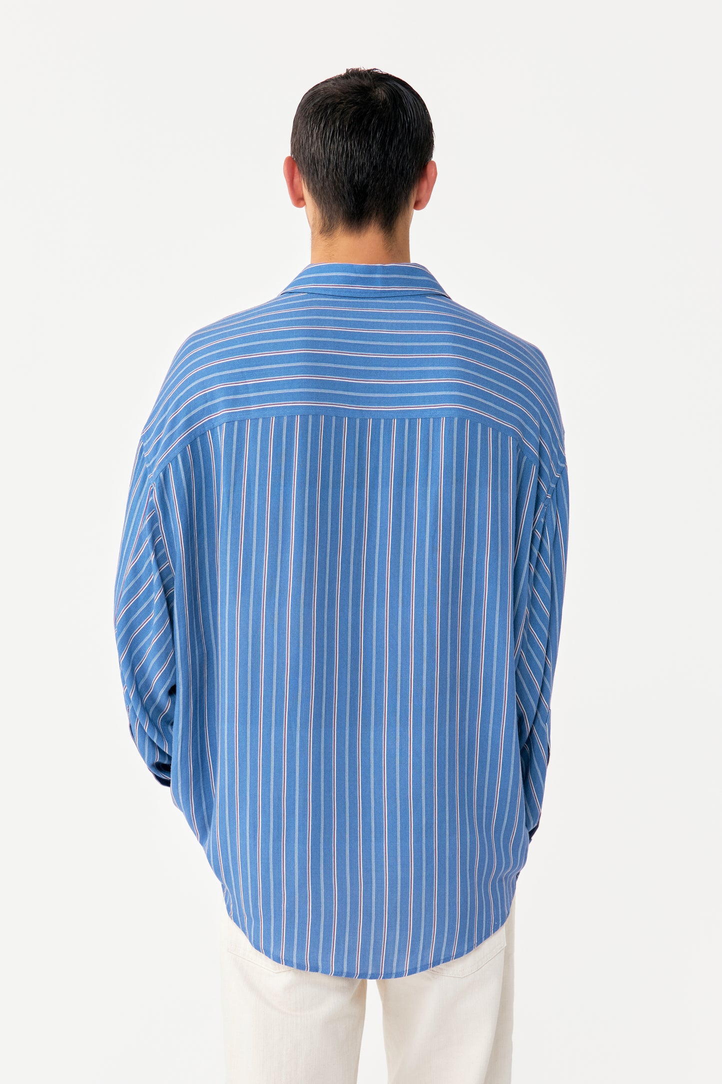 BAT FIT SHIRT BLUE AND RED STRIPES