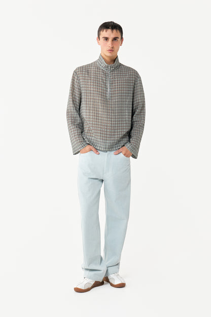 KAPPA ZIP SHIRT GREEN CHECK