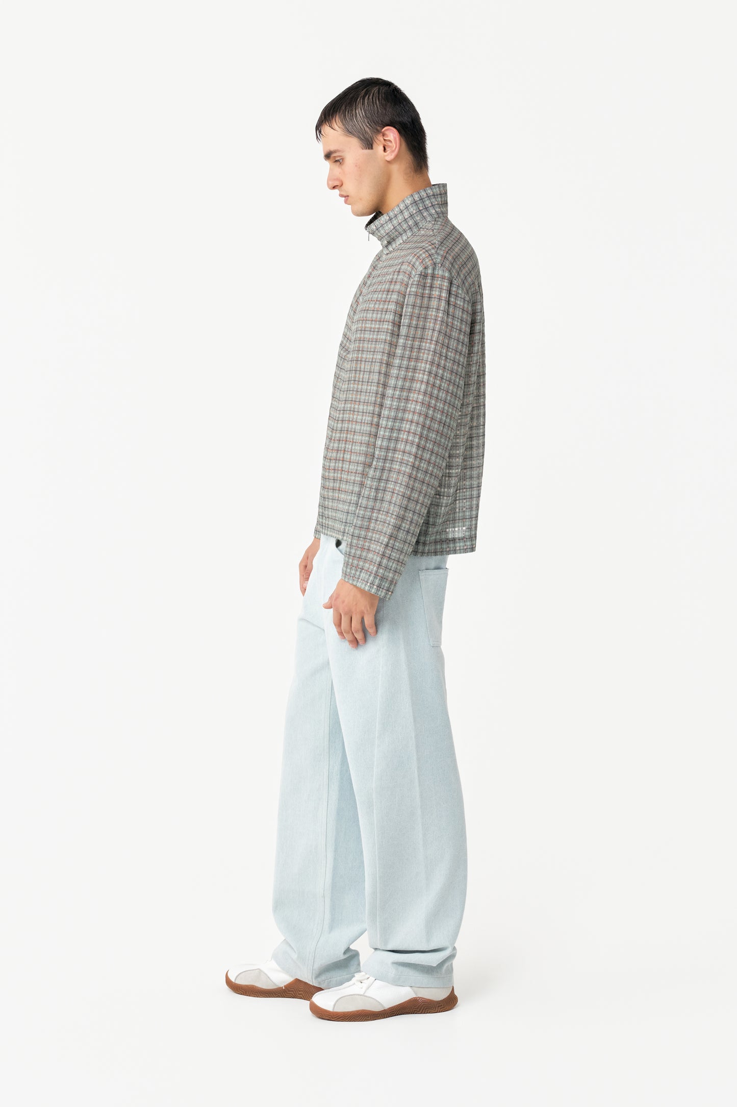 KAPPA ZIP SHIRT GREEN CHECK