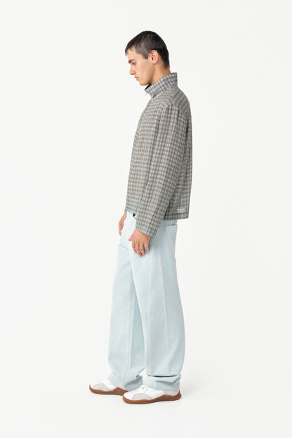 KAPPA ZIP SHIRT GREEN CHECK