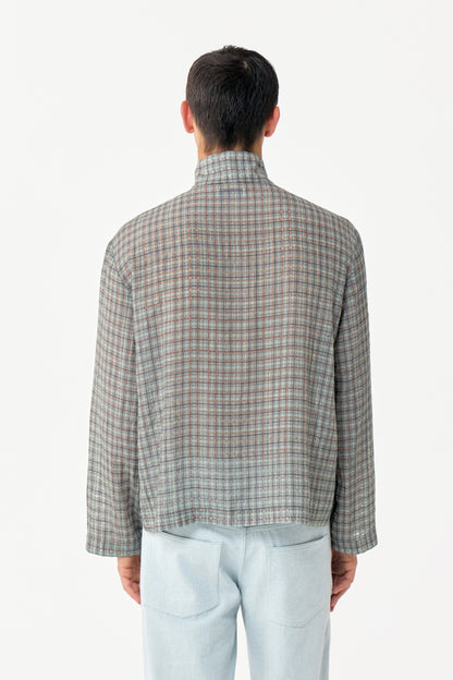 KAPPA ZIP SHIRT GREEN CHECK