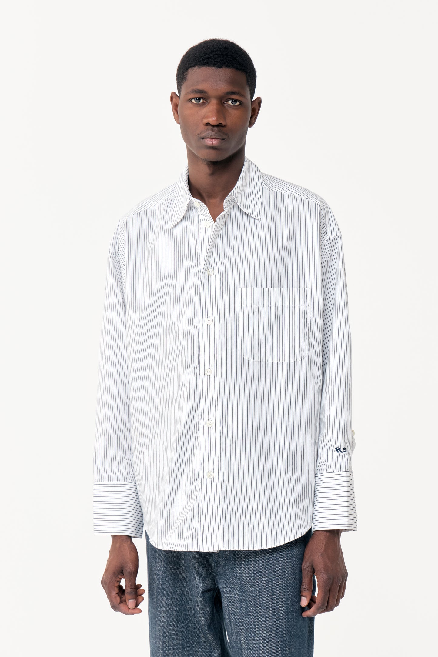 BAT FIT SHIRT BLUE STRIPES