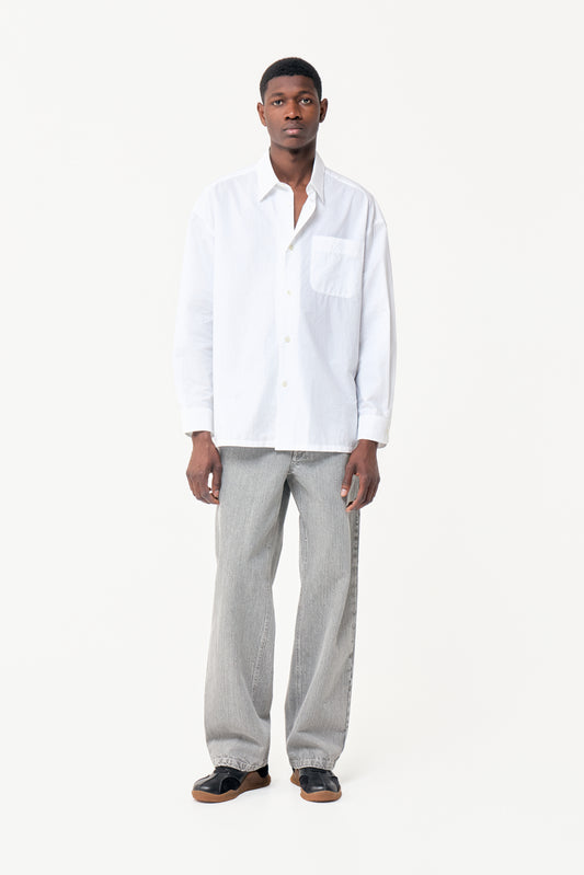 SLIT SHIRT WHITE STRIPES