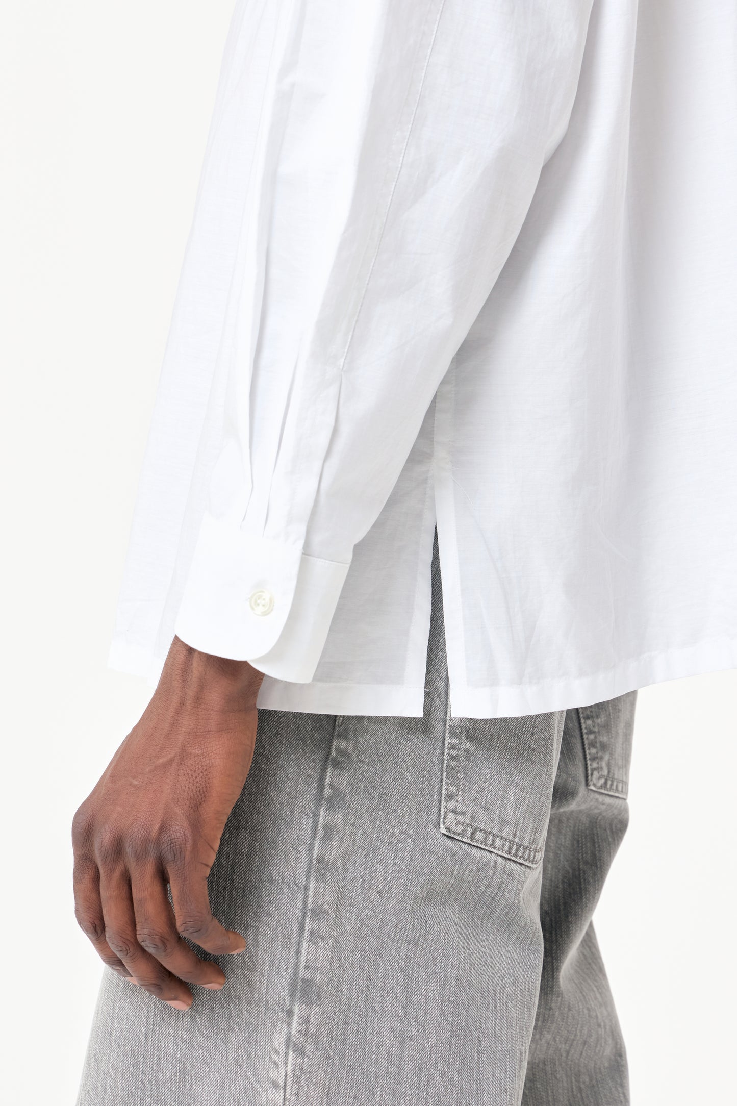 SLIT SHIRT WHITE STRIPES