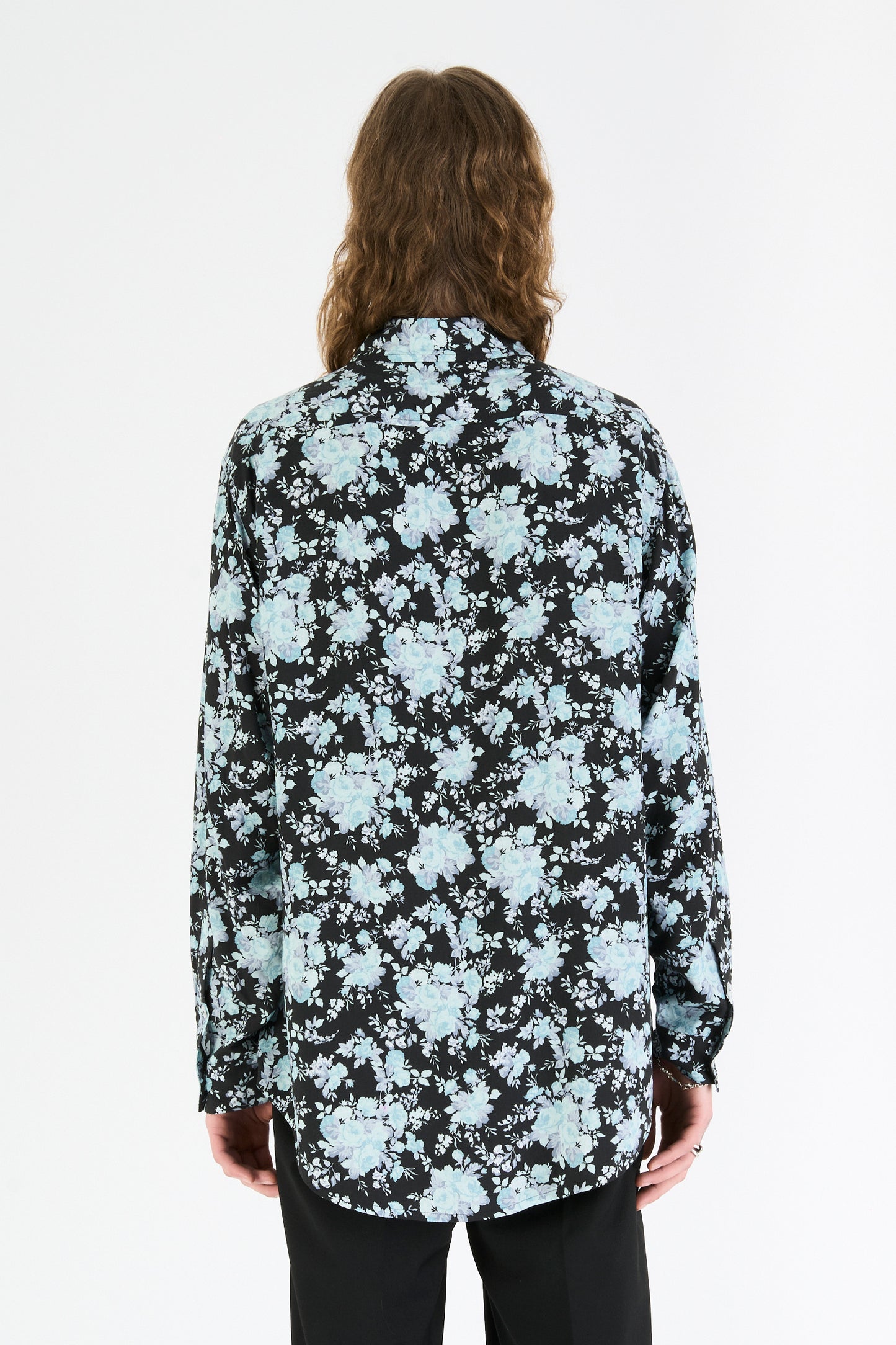 CLASSIC OV SHIRT NIGHT BLUE FLOWERS