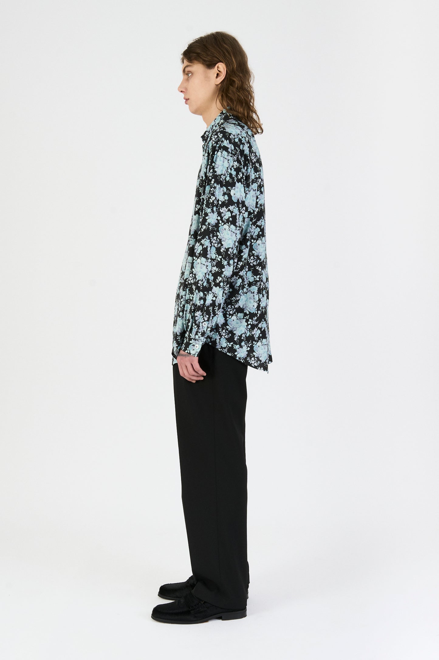 CLASSIC OV SHIRT NIGHT BLUE FLOWERS