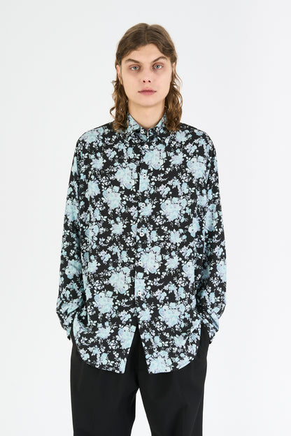 CLASSIC OV SHIRT NIGHT BLUE FLOWERS