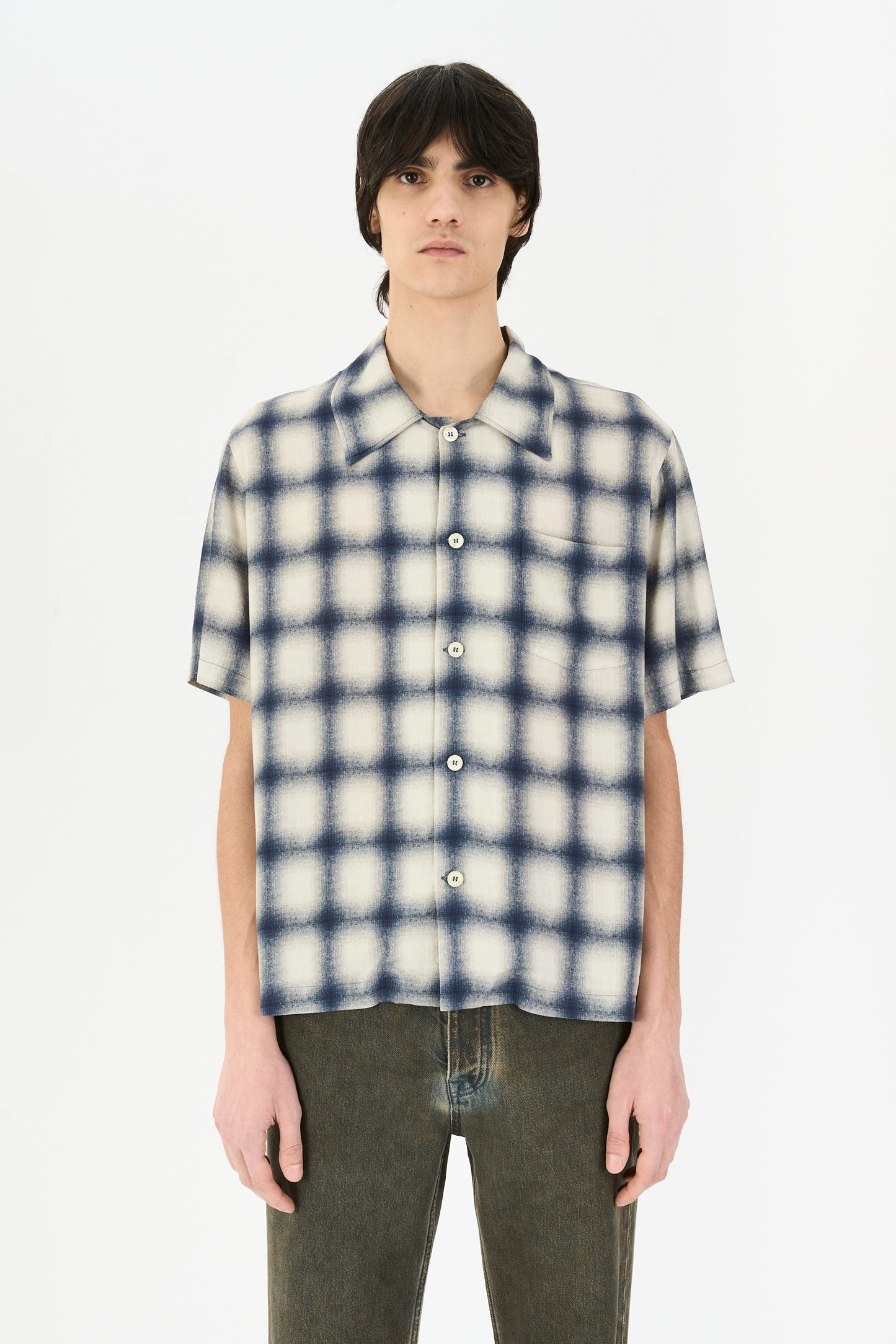 QUADRO SHIRT NAVY BIG CHECK