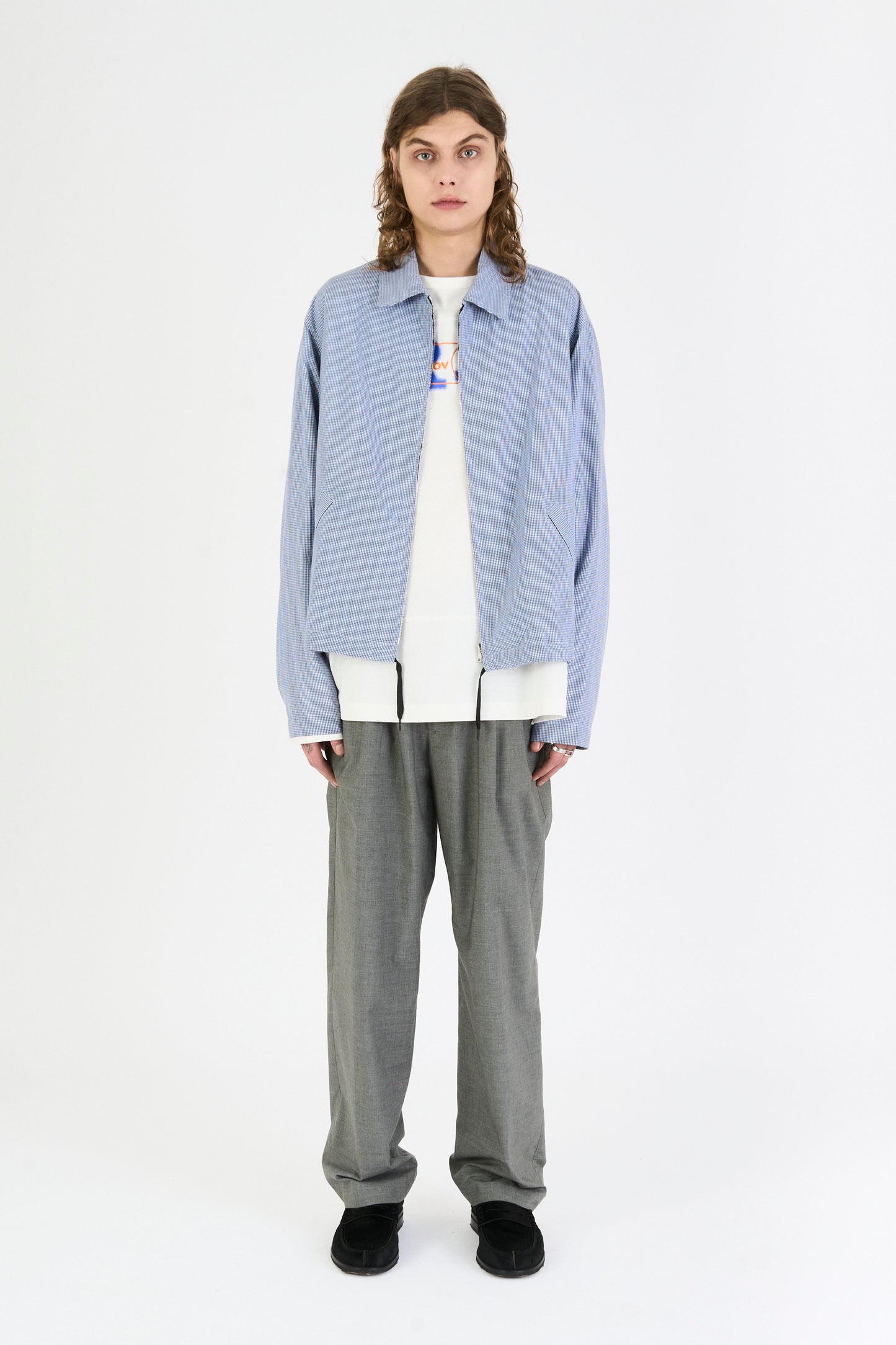 SQUEEZE JACKET BLUE MINICHECK
