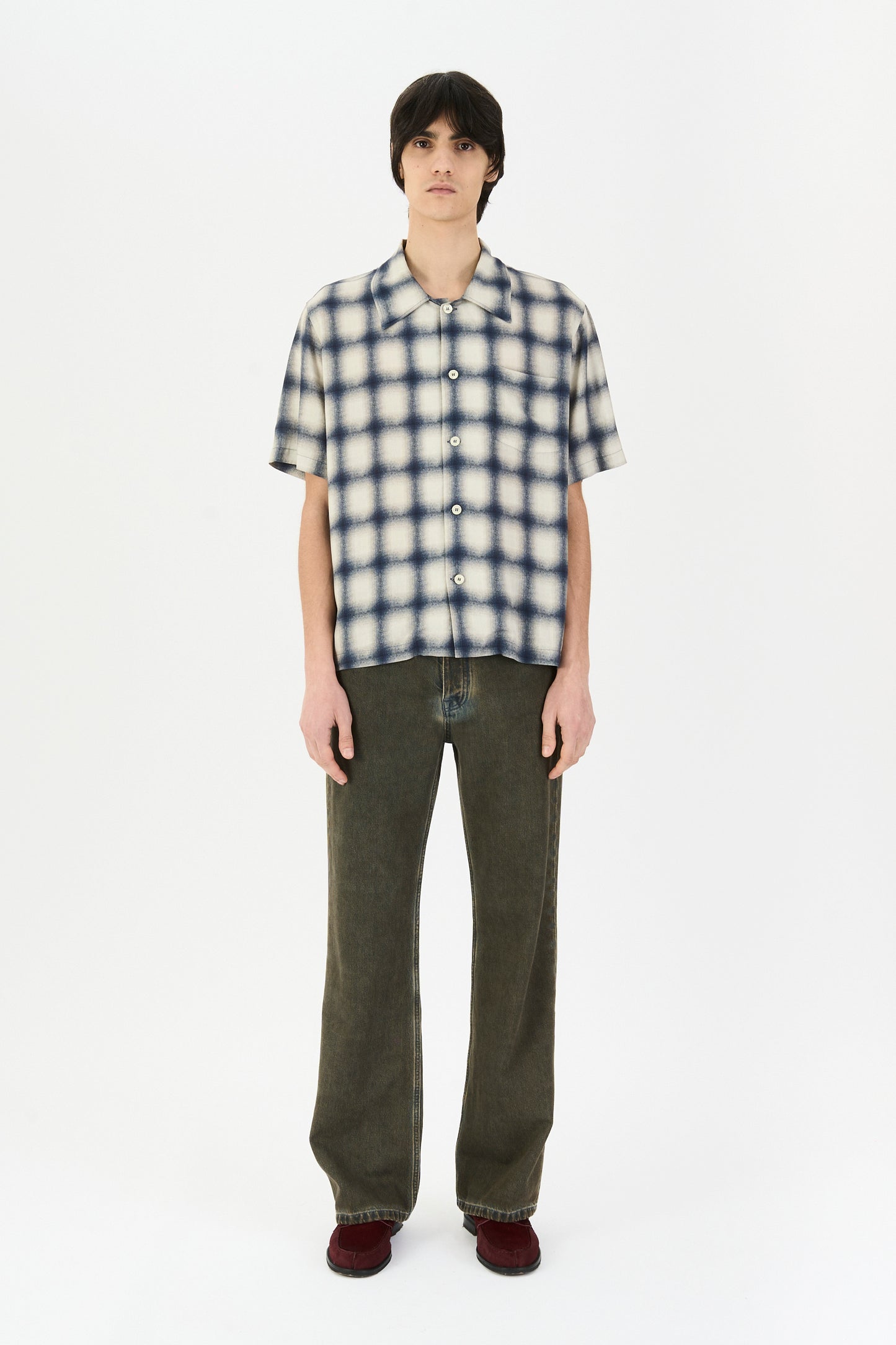 QUADRO SHIRT NAVY BIG CHECK