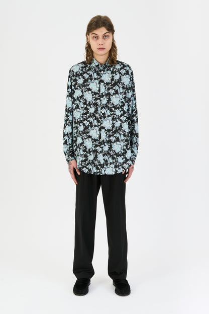 CLASSIC OV SHIRT NIGHT BLUE FLOWERS
