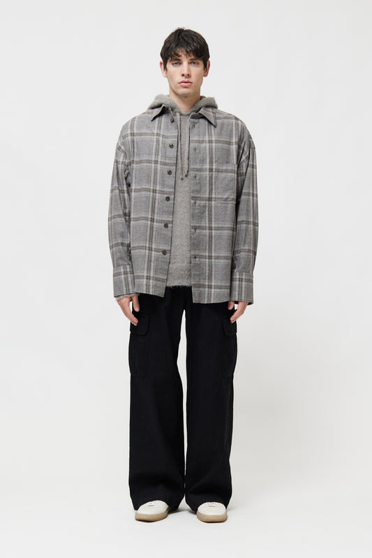 BAT FIT SHIRT GREY CHECK