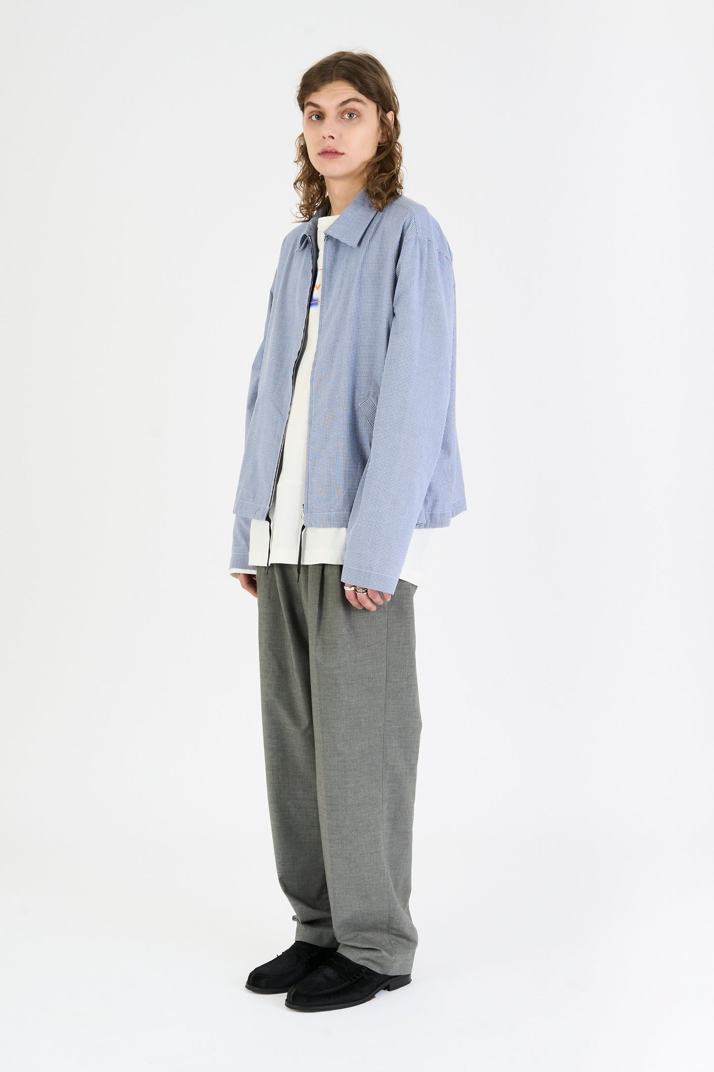 SQUEEZE JACKET BLUE MINICHECK